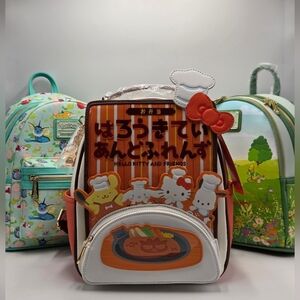 3 Loungefly Hello Kitty & Friends , Pokemon Backpack